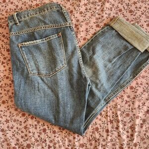 straight leg ripped jeans